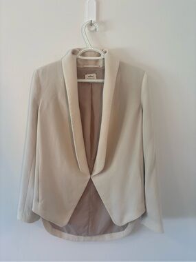 Aritzia Wilfred Ivory Shawl Collar Blazer | Japanese Fabric | XS